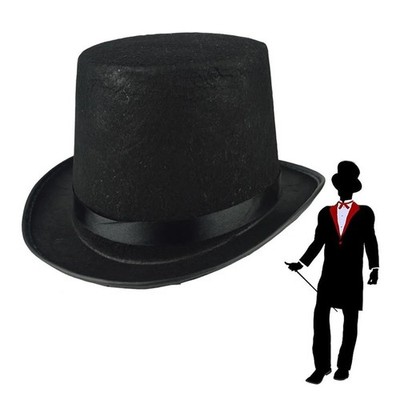 Tops Hat Magician Black Color Hat Costume Cosplay Halloween Party_