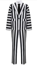 Men  s 4 Piece Beetlejuice Costume/cosplay Size XL - New  