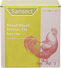 SANSECT 5LB Dried Black Soldier Fly Larvae, 100 Natural Non-Gmo Chicken Feed, M