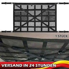 Autodach Gepäcknetz Decke Aufbewahrungsnetz mit Verstellbare Kreuzgurte 90×65cm