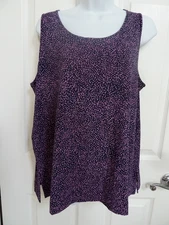 J. JILL WEAREVER COLLECTION Sz L, 14/16 Sleeveless Pullover Tank Top Polka Dots