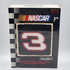VINTAGE Dale Earnhardt 3 Latch Hook Kit Rug Yarn Craft 1999 Nascar NIB Sealed