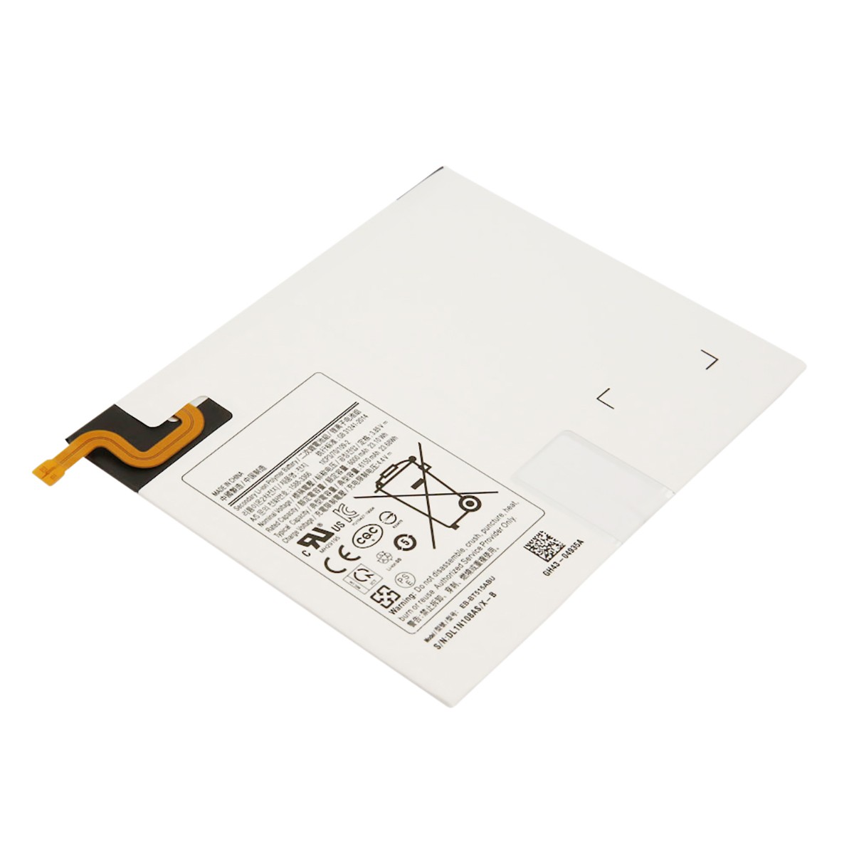 Batterie Galaxy Tab A 10.1 2019 Haute Performance Li-Polymer 3.85V Stable