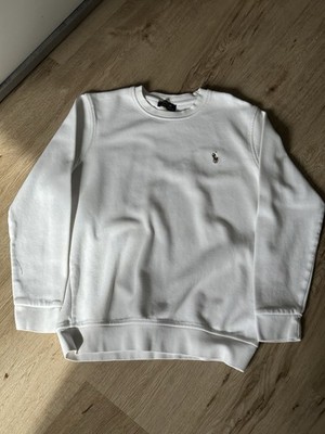 Polo Ralph Lauren Pullover L Herren Sweatshirt Crewneck Baumwolle Weiß