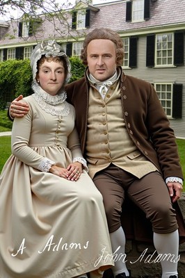 John Adams and  Abigail Adams - Peacefield Companions  Postcard