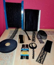 Ancien gros lot de bordure dentelle noire qualité !