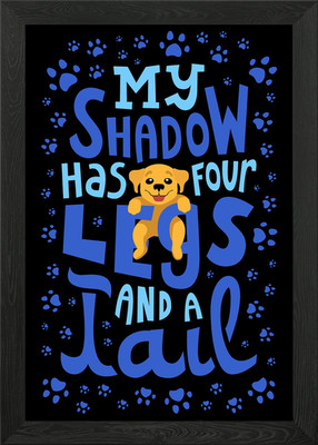 Mein Schatten hat 4 Beine und ein gerahmtes Wandbild Poster Leinwanddruck Bild