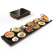 Food Warmers for Parties Buffet,  47"x12"  Assemblable Stackable Electric War...