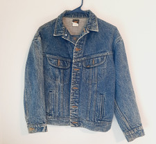 Vintage Lee Riders Men's Acid Wash Denim Trucker Jacket Size L Blue PATD-153438