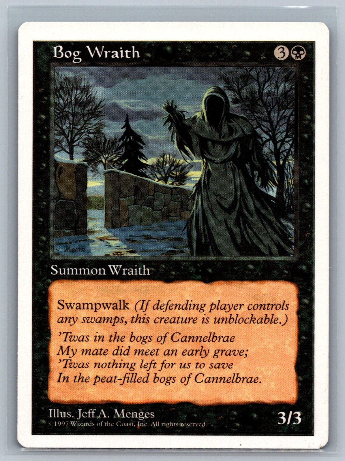 Magic The Gathering 5th Edition Bog Wraith MTG TCG CCG Fifth 5ED