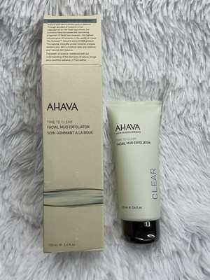 Ahava Time to Clear Facial Mud Exfoliator, 3.4 Oz NEW & SEALED