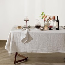 100 Linen Tablecloth Rectangle 60x144 Stone Washed Dining Cover