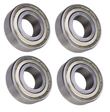  4 Each 1630-ZZ Shielded Radial Ball Bearing 3/4 ID X 1-5/8 OD X 1/2 Wide