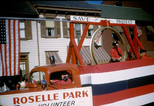 35mm Vintage 1950's color slide Fire Engine-Roselle Park-Parade-Phillipsburg NJ.