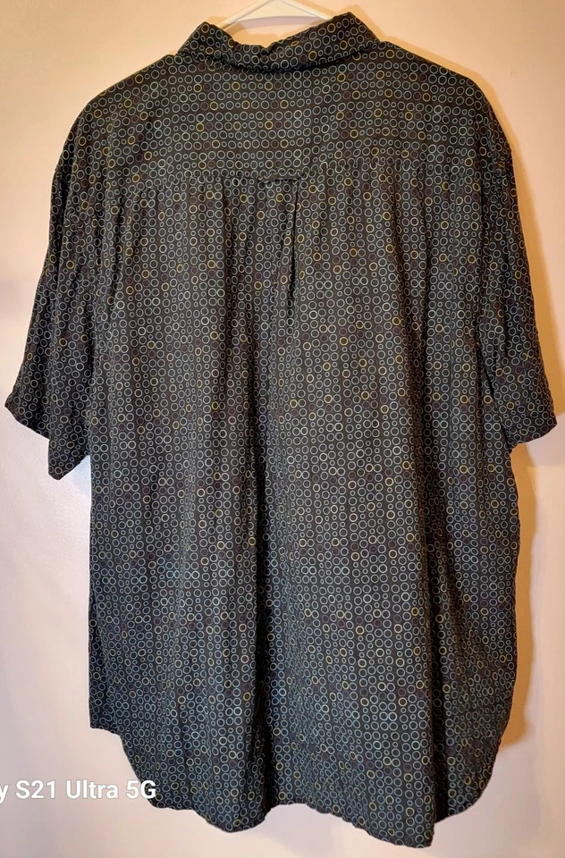 Nat Nast Luxury Originals American Fit XL черные геометрические круги короткий рукав - Изображение 3 из 4