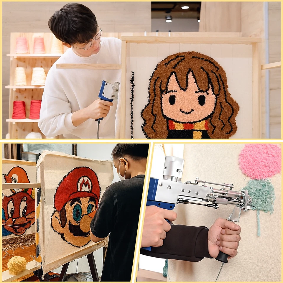 HOMBELLA Tufting Cloth Rug Fabric Monks Cloth for Punch Needle Durable Locked Ed - Image 3 of 4