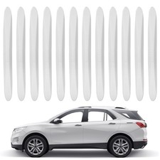 12 Pcs Bumper Guard Strip Anti-Collision Patch Bumper Protector Trim White