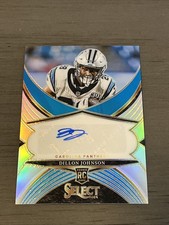 2024 Panini Select Dillon Johnson Rookie SILVER Prizm RC Auto Panthers