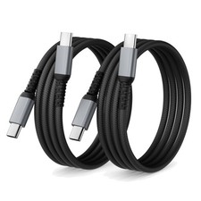 USB C Kabel 1M 2er Pack Schnellladekabel Nylon Schwarz 60W PD