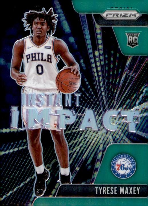 2020-21 Panini Prizm Tyrese Maxey Instant Impact #16 76ers RC
