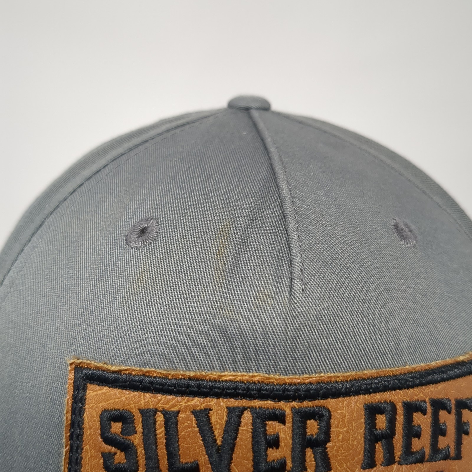 Silver Reef Brewing Co Patch Snapback Hat Gray On… - image 4