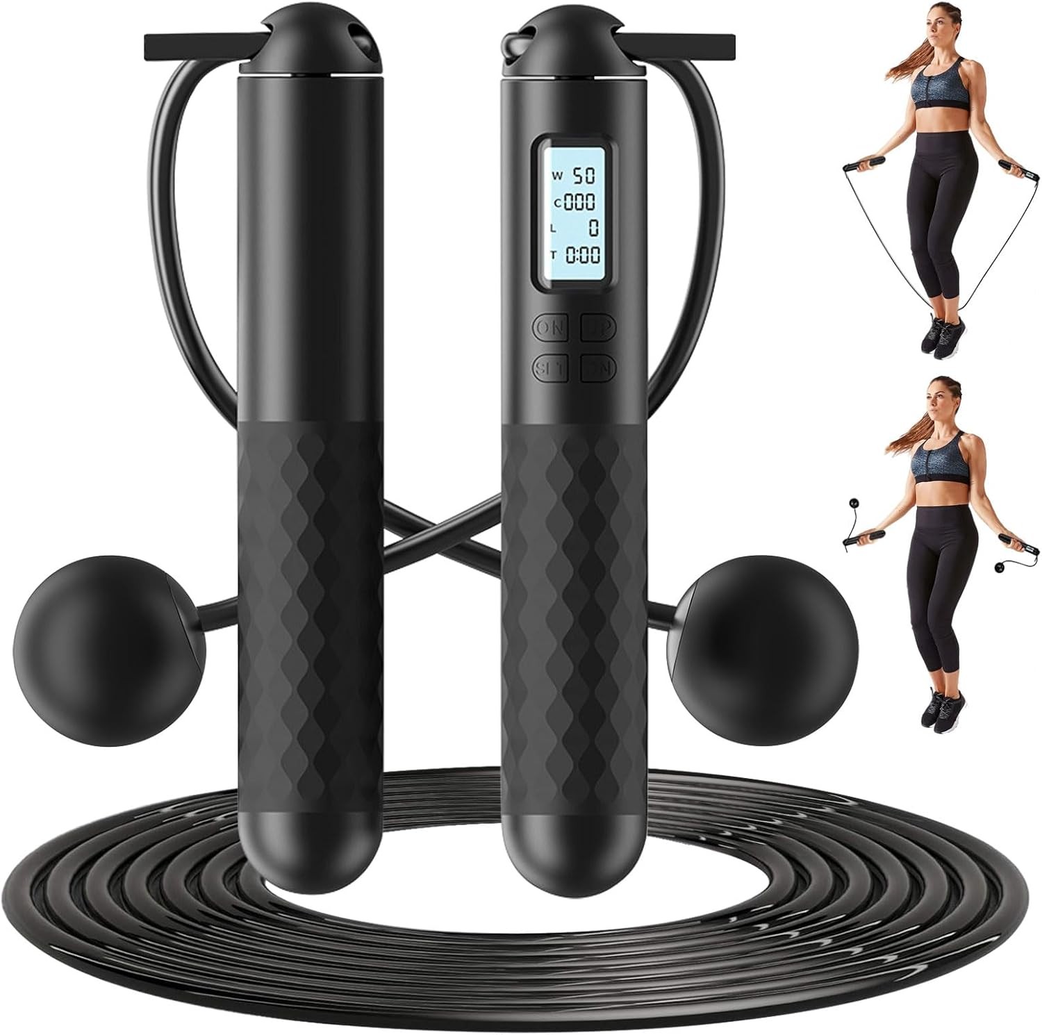 Ropeless Skipping Rope,Cordless Skipping Rope for Adults,Cordless Jump With Cou