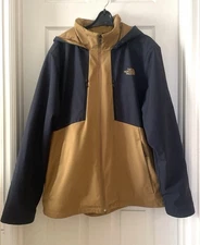 The North Face Men's Hooded Lined Apex Elevation Windwall Jacket Yellow Navy XL