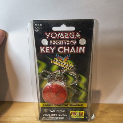 Yomega Pocket Yo-Yo KeyChain Saber Fireball Red 1999 