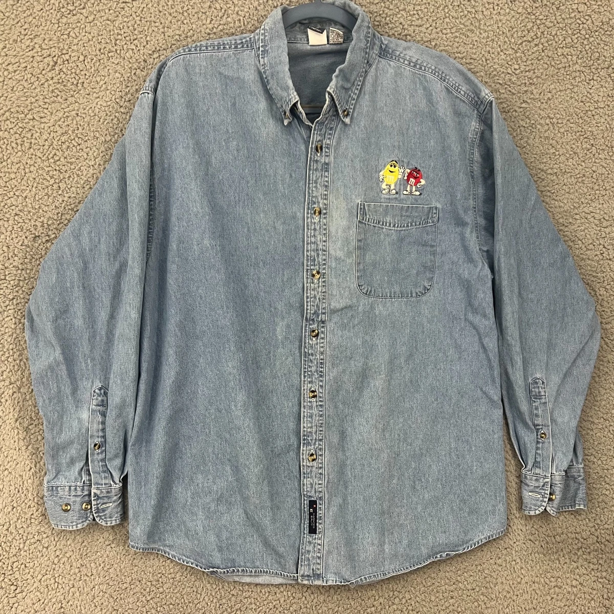 M&M's Button-Up Casual Button-Down Shirts for Men for sale | eBay