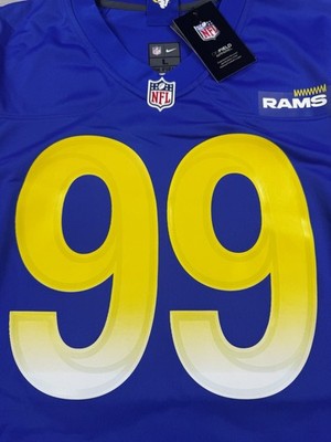 Nike LA Rams Aaron Donald #99 Blue On Field Jersey Mens L NWT NFL