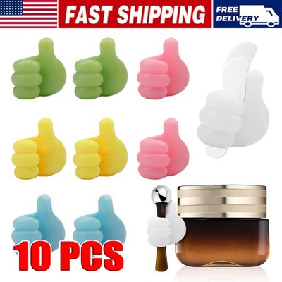 10PCS Thumb Wall Key Hook for Hanging Self Adhesive Cable Organizer Clip Holder