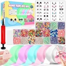 Nano Tape Bubble Kit, Color Double Sided Tape Elastic Bubbles DIY Craft Kit,