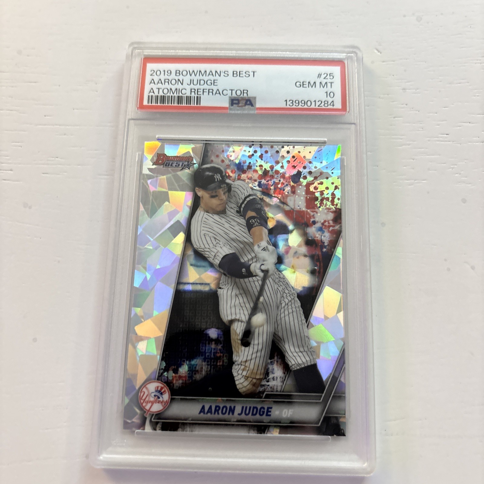 2019 Bowman's Best Aaron Judge #25 ATOMIC REFRACTOR PSA 10 GEM MINT Low Pop