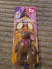 Britannia The Bear-1996 McDonalds Ty Beanie Baby with Rare Errors 1993, OakBrook