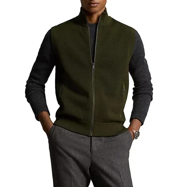 Polo Ralph Lauren Wool Full Zip Vest MSRP $398
Opens in a new window or tab