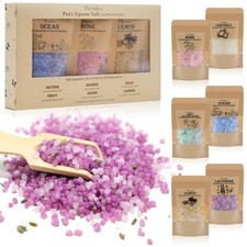 Bath Salts for Women Relaxing, Epsom Salt Gift Set, Individual Variety Pack