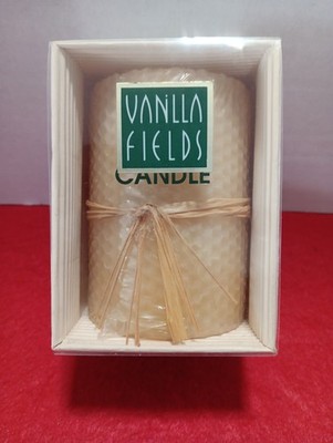 Vintage VANILLA FIELDS Coty 4'' CANDLE New In Box! Cologne Perfume Scent
