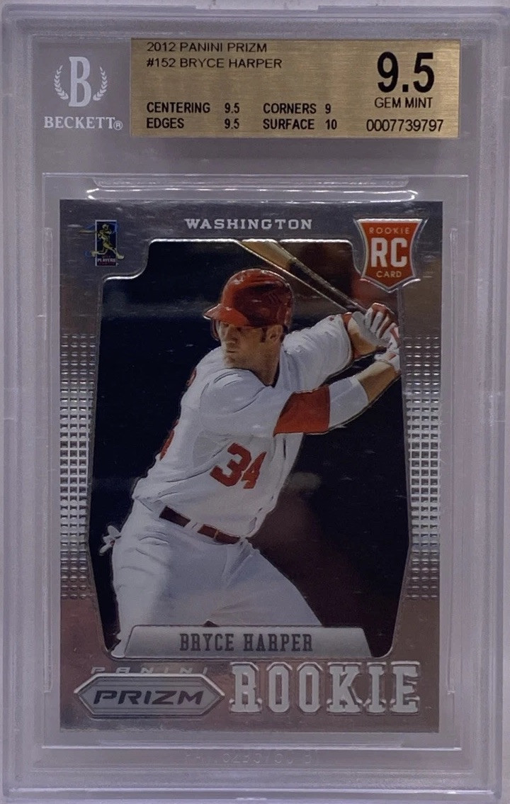 2012 Panini Prizm Bryce Harper #152 BGS 9.5 Gem Mint Rookie RC Nationals