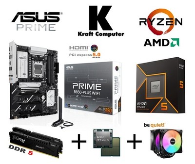 PC AufrüstKit Ryzen 5 7600X (6x5,3GHz) + ASUS PRIME B850-PLUS WiFi + 16GB DDR5