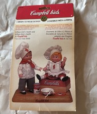 Campbell Soup Kids Chef boy  girl outfits fits 5" dolls vintage NOS