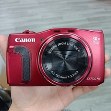 Canon PowerShot SX700 HS Red 30x Zoom Digital Camera Tested and Working