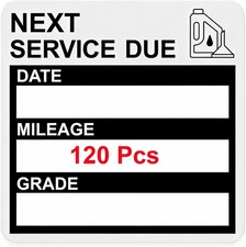 Windshield Static Cling Oil Change Reminder Stickers, 120 Pcs 2x2 Inches Clear N