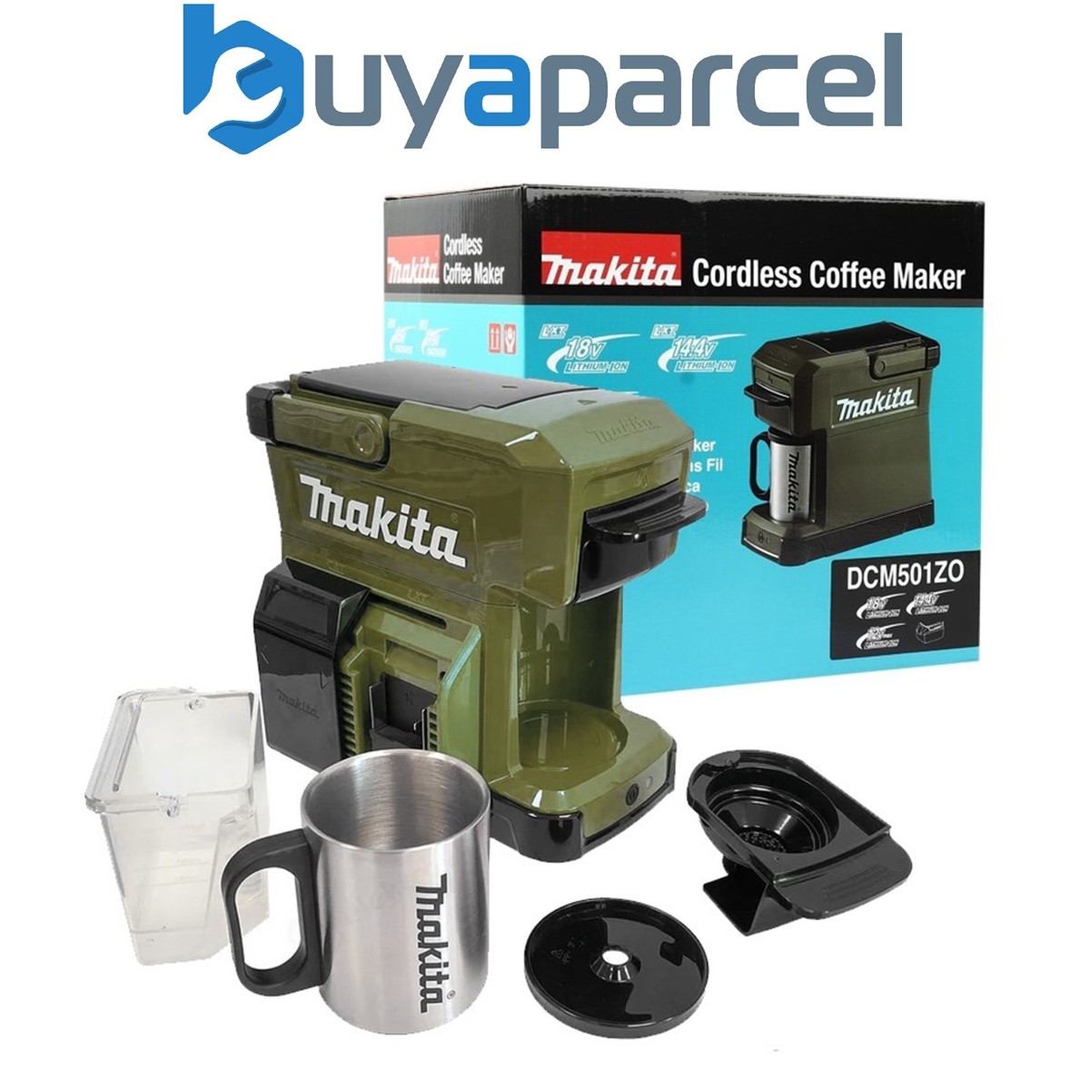 Makita DCM501Z O 18v Olive LXT Cordless Coffee Maker Machine - Main Image