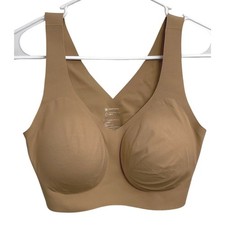 NWOT Honeylove SoftForm Wireless Bra Nude Beige Size L 38B/C