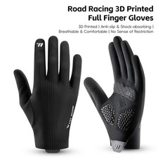 WEST BIKING 3D Printed Cycling Gloves Gel Sports Road Bike Full Finger Gloves