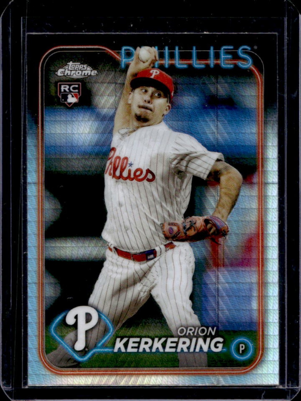 2024 Topps Chrome Orion Kerkering RC Prism Refractor Rookie #180 Phillies
