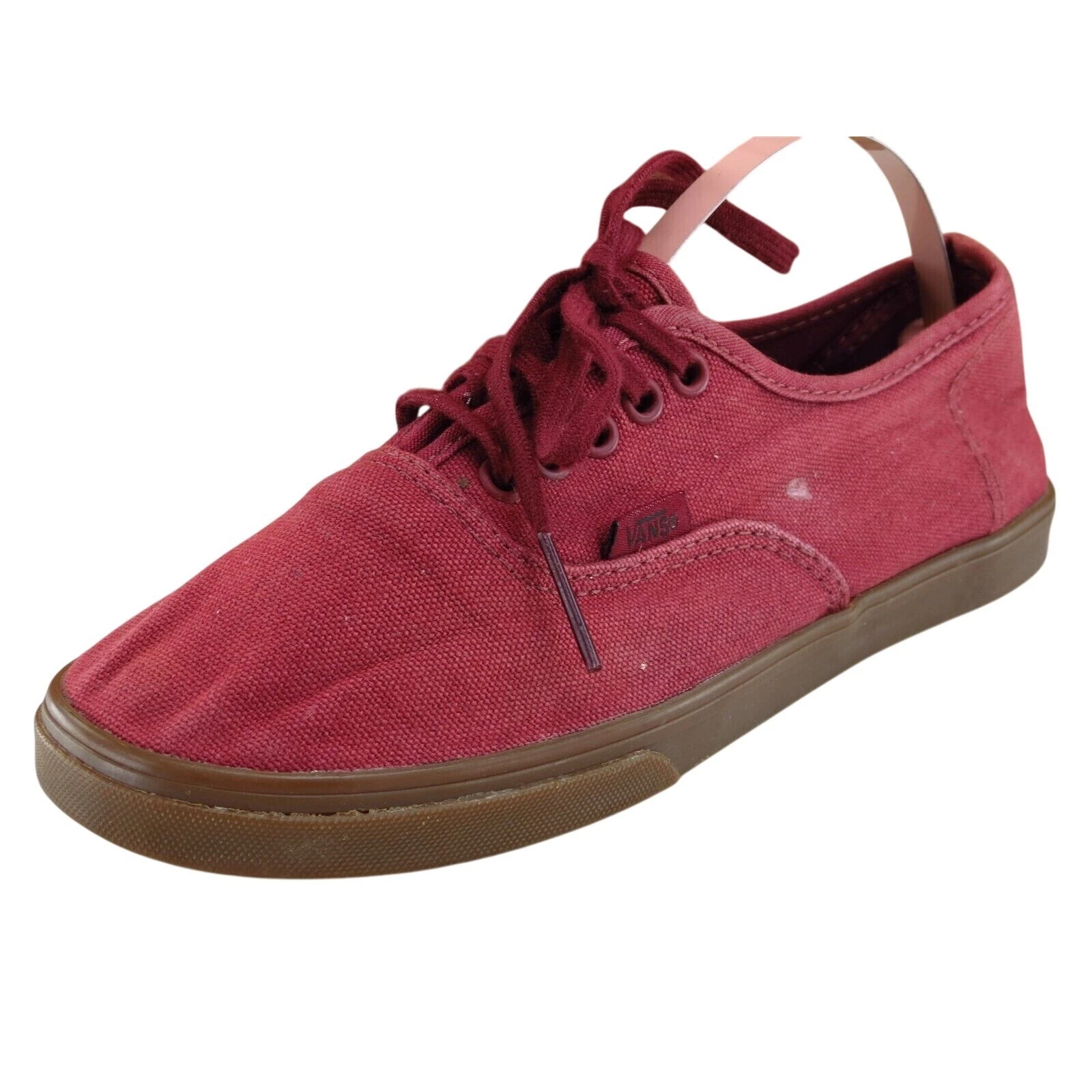 Scarpe da skate casual VANS donna 5 5M tessuto bordeaux stringate sneakers