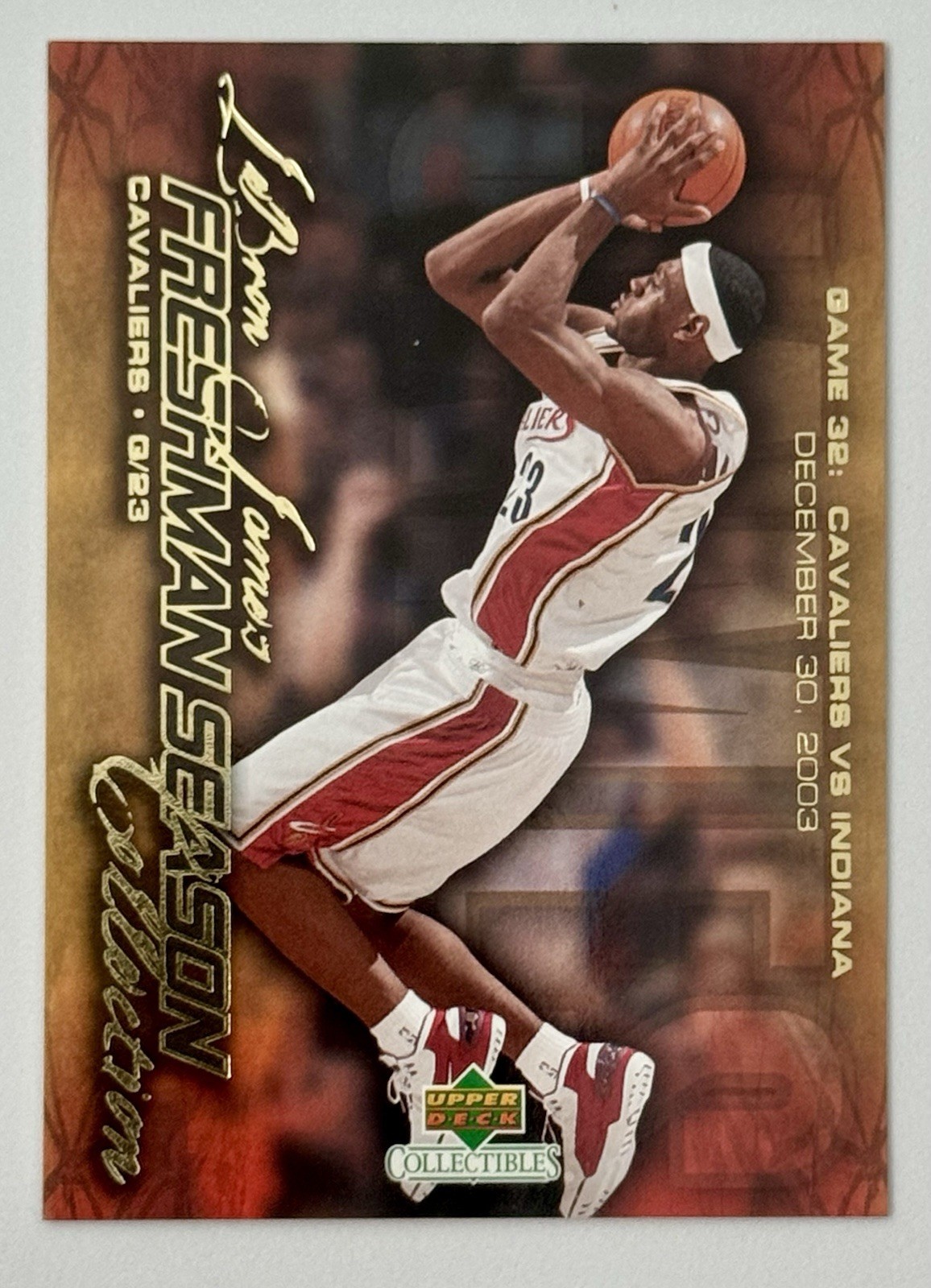 2004 Upper Deck Freshman Season LeBron James #33 Cleveland Cavaliers vs Pacers