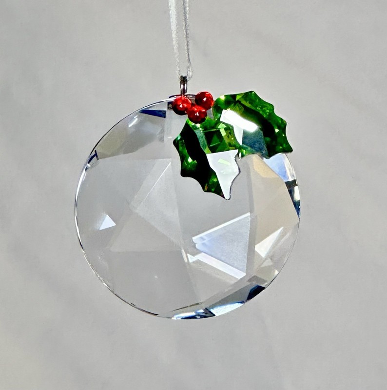 Swarovski Holly & Berries Crystal Window Ornament