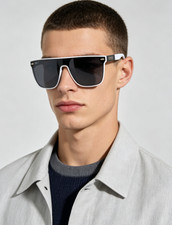 Ray-Ban RB4447N Blaze Shield Sunglasses White Black Frame 40-38-145